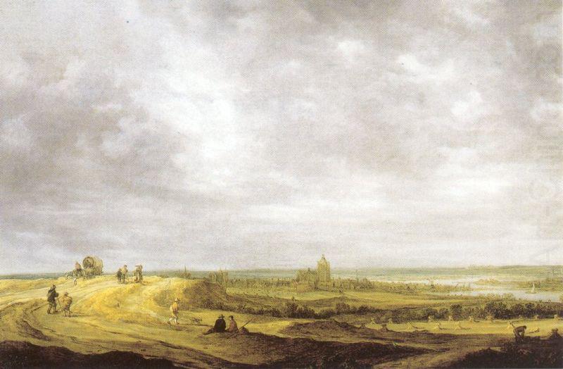 Rivierlandschap met gezicht op Arnhem., Jan van Goyen